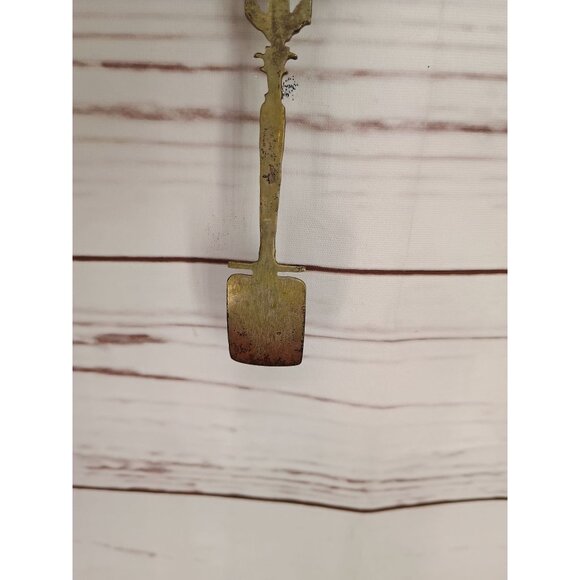 Vintage Egyptian Copper Decorative Mini Collectible Spoon With Hieroglyphic & Sy - Picture 9 of 10
